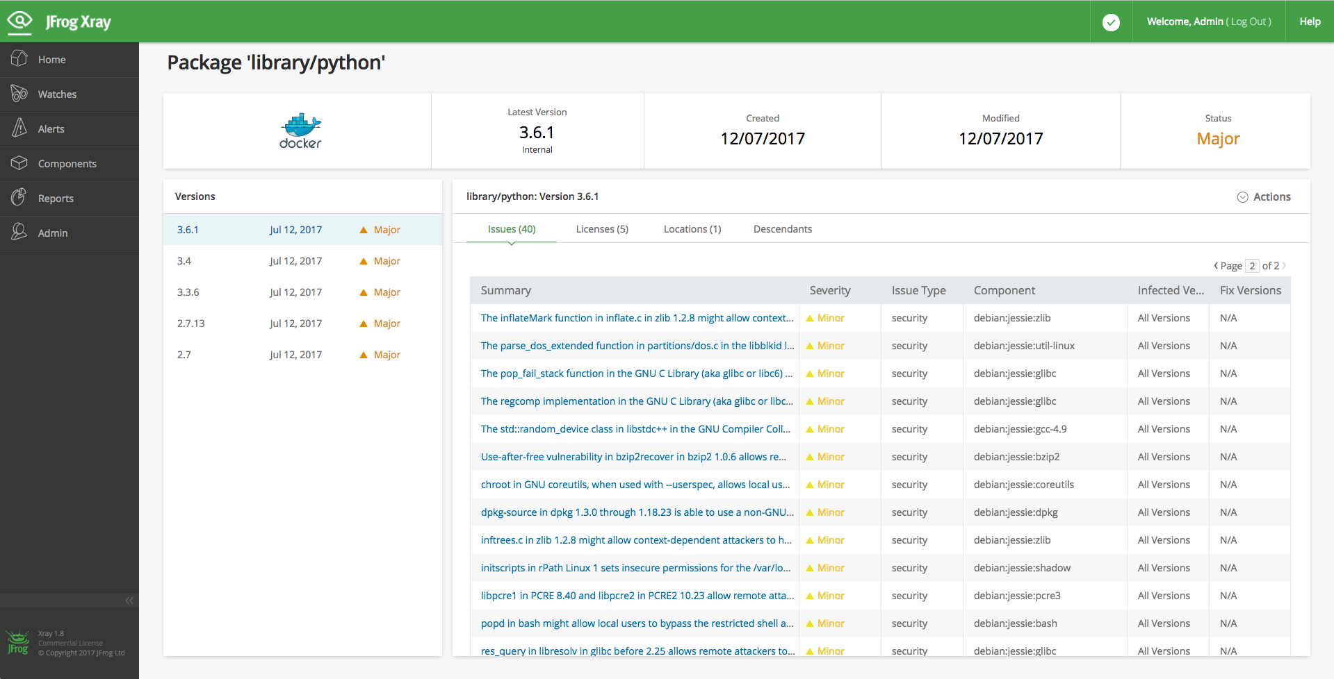 JFrog x射线1.8:内容驱动组件分析